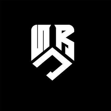 NJR letter logo design on black background. NJR creative initials letter logo concept. NJR letter design.
