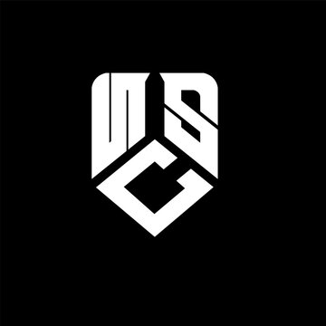 NCS letter logo design on black background. NCS creative initials letter logo concept. NCS letter design.
