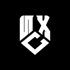 Fototapeta premium NCX letter logo design on black background. NCX creative initials letter logo concept. NCX letter design. 