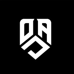ODA letter logo design on black background. ODA creative initials letter logo concept. ODA letter design.
