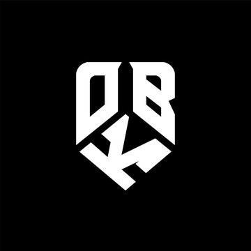 OKB letter logo design on black background. OKB creative initials letter logo concept. OKB letter design.
