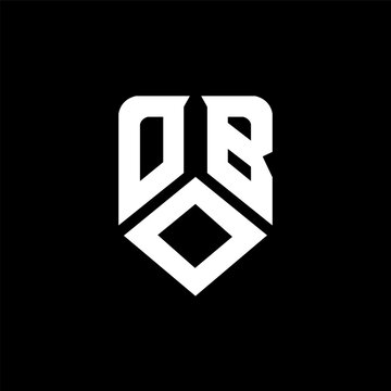 OOB letter logo design on black background. OOB creative initials letter logo concept. OOB letter design.
