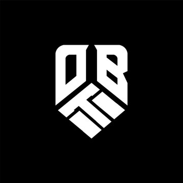 OTB letter logo design on black background. OTB creative initials letter logo concept. OTB letter design.
