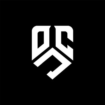 OJC letter logo design on black background. OJC creative initials letter logo concept. OJC letter design.
