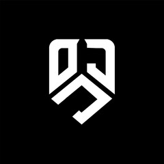 OJJ letter logo design on black background. OJJ creative initials letter logo concept. OJJ letter design.
