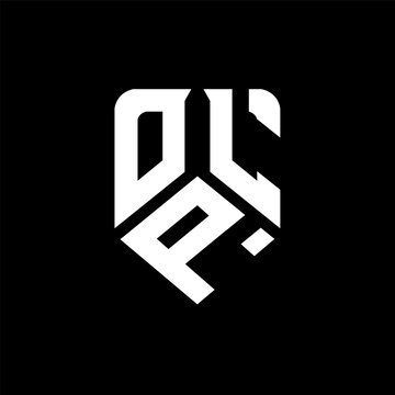 OPL letter logo design on black background. OPL creative initials letter logo concept. OPL letter design.
