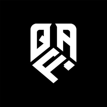 QFA letter logo design on black background. QFA creative initials letter logo concept. QFA letter design.

