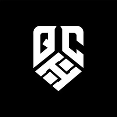 QIC letter logo design on black background. QIC creative initials letter logo concept. QIC letter design.
