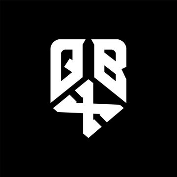 QXB letter logo design on black background. QXB creative initials letter logo concept. QXB letter design.
