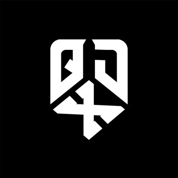 QXD letter logo design on black background. QXD creative initials letter logo concept. QXD letter design.
