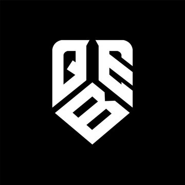 QBE letter logo design on black background. QBE creative initials letter logo concept. QBE letter design.
