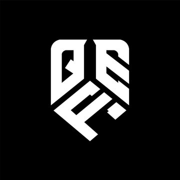 QFE letter logo design on black background. QFE creative initials letter logo concept. QFE letter design.
