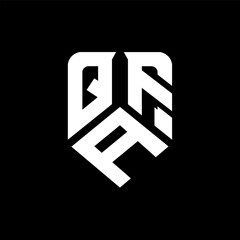 QAF letter logo design on black background. QAF creative initials letter logo concept. QAF letter design.
