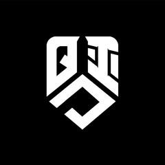 QDI letter logo design on black background. QDI creative initials letter logo concept. QDI letter design.
