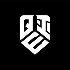 QEI letter logo design on black background. QEI creative initials letter logo concept. QEI letter design.
