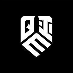 QMI letter logo design on black background. QMI creative initials letter logo concept. QMI letter design.
