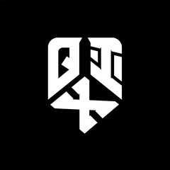 QXI letter logo design on black background. QXI creative initials letter logo concept. QXI letter design.
