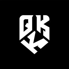 QKK letter logo design on black background. QKK creative initials letter logo concept. QKK letter design.
