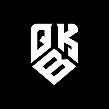 QBK letter logo design on black background. QBK creative initials letter logo concept. QBK letter design.
