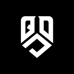 QDO letter logo design on black background. QDO creative initials letter logo concept. QDO letter design.
