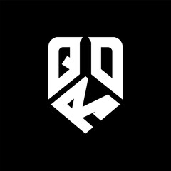 Fototapeta premium QRO letter logo design on black background. QRO creative initials letter logo concept. QRO letter design. 