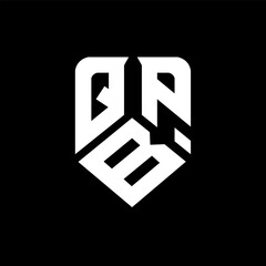 QBP letter logo design on black background. QBP creative initials letter logo concept. QBP letter design.
