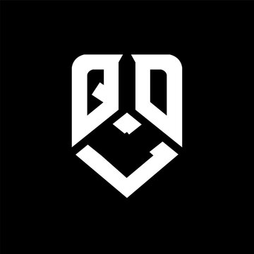 QLO letter logo design on black background. QLO creative initials letter logo concept. QLO letter design.
