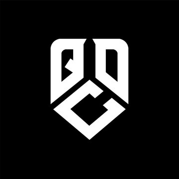 QCO letter logo design on black background. QCO creative initials letter logo concept. QCO letter design.

