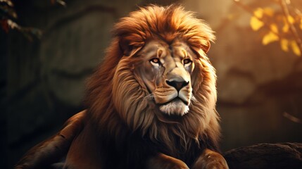 Fototapeta premium Lion in nature