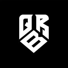 QBR letter logo design on black background. QBR creative initials letter logo concept. QBR letter design.
