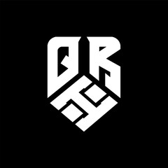 QIR letter logo design on black background. QIR creative initials letter logo concept. QIR letter design.
