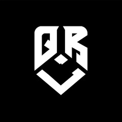 QLR letter logo design on black background. QLR creative initials letter logo concept. QLR letter design.
