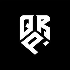 QPR letter logo design on black background. QPR creative initials letter logo concept. QPR letter design.
