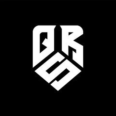 QSR letter logo design on black background. QSR creative initials letter logo concept. QSR letter design.
