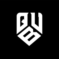 QBU letter logo design on black background. QBU creative initials letter logo concept. QBU letter design.
