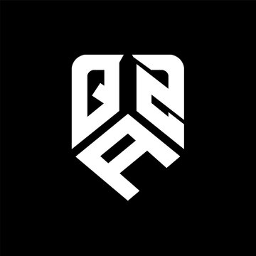 QAZ letter logo design on black background. QAZ creative initials letter logo concept. QAZ letter design.
