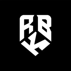RKB letter logo design on black background. RKB creative initials letter logo concept. RKB letter design.
