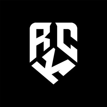 RKC letter logo design on black background. RKC creative initials letter logo concept. RKC letter design.
