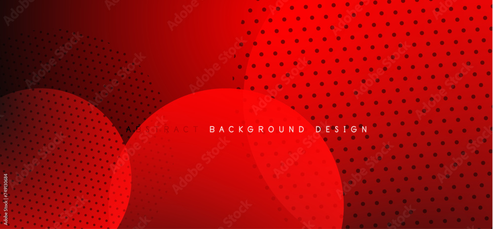 Aufkleber Abstract tech circles vector background, technology digital bubbles