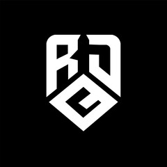 RQD letter logo design on black background. RQD creative initials letter logo concept. RQD letter design.
