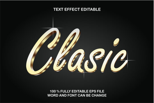  clasic  gold text effect editable eps file