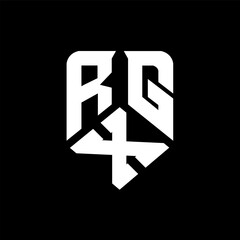RXG letter logo design on black background. RXG creative initials letter logo concept. RXG letter design.
