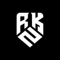 RZK letter logo design on black background. RZK creative initials letter logo concept. RZK letter design.
