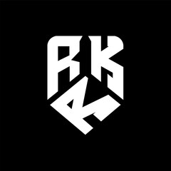 RRK letter logo design on black background. RRK creative initials letter logo concept. RRK letter design.
