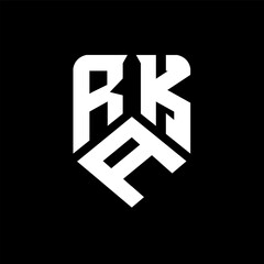 Fototapeta premium RAK letter logo design on black background. RAK creative initials letter logo concept. RAK letter design. 