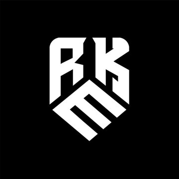 RMK letter logo design on black background. RMK creative initials letter logo concept. RMK letter design.
