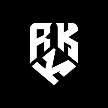 RKK letter logo design on black background. RKK creative initials letter logo concept. RKK letter design.
