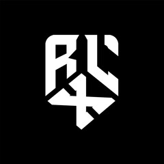 RXL letter logo design on black background. RXL creative initials letter logo concept. RXL letter design.
