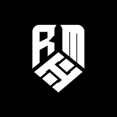 RIM letter logo design on black background. RIM creative initials letter logo concept. RIM letter design.
