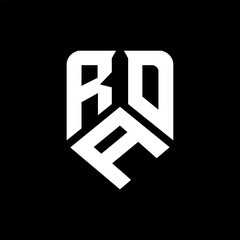 RAO letter logo design on black background. RAO creative initials letter logo concept. RAO letter design.
